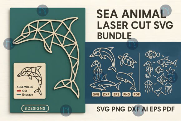 Download Sea Animal Laser Cut SVG Bundle - Laser cut svg bundle Collection